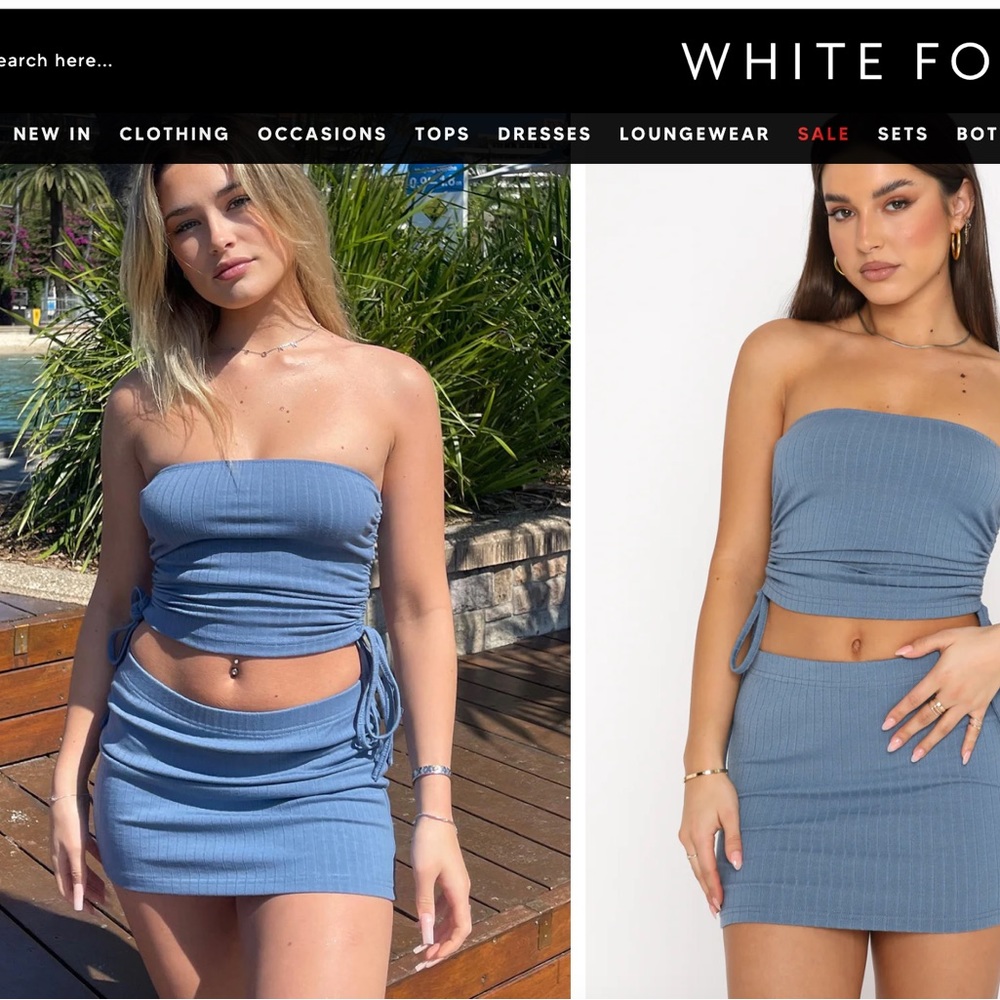 Brand new with tags blue set! Can be sold as a set or individually. Never worn.